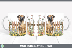 GorgeousFence Dogs 05 Mug Wrap design.