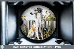 GorgeousFence Dogs 05 Car Coaster design.