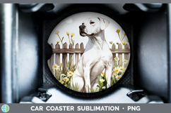 GorgeousFence Dogs 05 Car Coaster design.