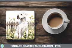 GorgeousFence Dogs 05 Square Coaster design.