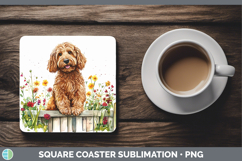 GorgeousFence Dogs 05 Square Coaster design.