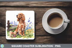 GorgeousFence Dogs 05 Square Coaster design.