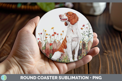 GorgeousFence Dogs 05 Round Coaster design.