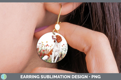 GorgeousFence Dogs 05 Round Earrings design.