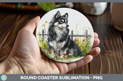 GorgeousFence Dogs 05 Round Coaster design.