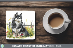 GorgeousFence Dogs 05 Square Coaster design.
