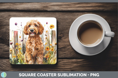 GorgeousFence Dogs 05 Square Coaster design.