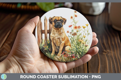 GorgeousFence Dogs 05 Round Coaster design.