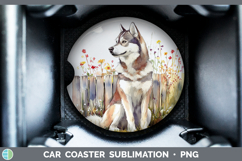 GorgeousFence Dogs 05 Car Coaster design.
