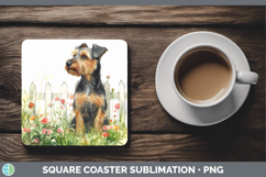 GorgeousFence Dogs 05 Square Coaster design.