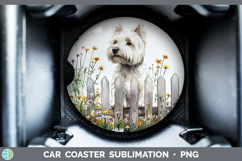 GorgeousFence Dogs 05 Car Coaster design.
