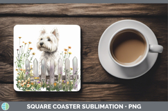 GorgeousFence Dogs 05 Square Coaster design.