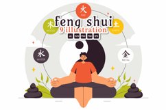 9 Feng Shui Elements Illustration Product Image 1