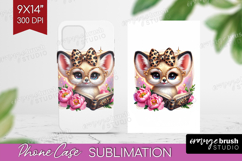 Fennec Fox Reading Phone Case PNG Book Lover Case PNG Product Image 1