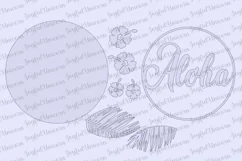 Aloha Tropical Sign SVG | Hawaii Door Hanger SVG Product Image 2