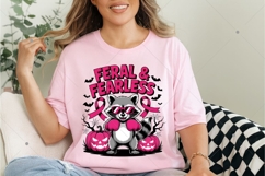 Feral and Fearless Raccoon PNG, Breast Cancer Awareness Hall Product Image 7
