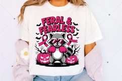 Feral and Fearless Raccoon PNG, Breast Cancer Awareness Hall Product Image 3