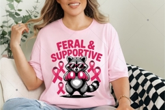 Feral and supportive Raccoon PNG, Breast Cancer Awareness Product Image 7