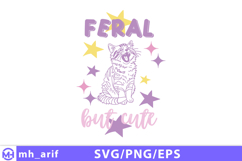 Funny Cat Hand-Drawn SVG PNG Sublimation Design Product Image 1