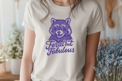 Feral but Fabulous SVG PNG, Funny Raccoon Clipart for Cricut Product Image 2