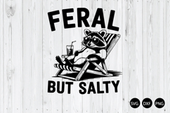 Feral but Salty SVG, Funny Raccoon SVG, Feral Racoon SVG Product Image 1