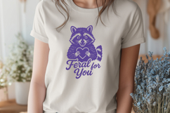 Feral for You SVG PNG, Funny Raccoon Valentine Cute Design Product Image 2