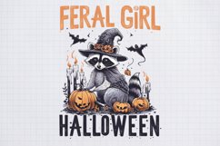 Vintage Raccoon Hallooween &amp; Fall, Halloween Sublimation Product Image 1