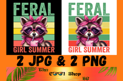 Feral Girl Summer Png, Feral Png, Summer Png Designs Product Image 1