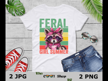 Feral Girl Summer Png, Feral Png, Summer Png Designs Product Image 3
