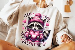 Feral Girl Valentine&#039;s PNG, Valentine&#039;s Day PNG, Raccoon Png Product Image 2