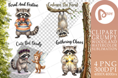 Feral Raccoon Whimsigoth Sublimation Product Image 1