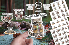 Feral Raccoon Chaotic Whimsigoth Sticker Product Image 1