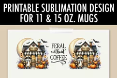 Feral Without Coffee | Cute Raccoon Halloween 11 & 15 oz Mug Product Image 5