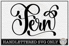 Fern - Handlettered Name SVG Cut file Product Image 1