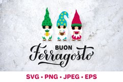 Buon Ferragosto gnomes SVG. Italian summer holiday Product Image 1