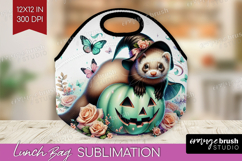 Fox Halloween Lunch Bag Coquette Lunch Bug PNG Sublimation Product Image 1