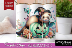 Ferret Halloween Tumbler Wrap Coquette Tumbler PNG Product Image 1