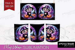 Ferret Halloween Mug Wrap Cute Animal Mug PNG Sublimation Product Image 1