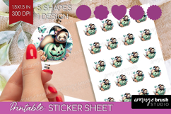 Ferret Halloween Round Sticker Coquette Printable Sticker Product Image 1