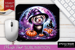 Ferret Halloween Mouse Pad Sublimation Cute Animal Mousepad Product Image 1