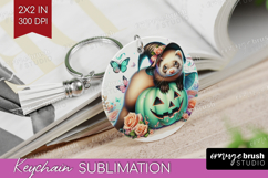 Ferret Halloween Keychain PNG Coquette Keychain Sublimation Product Image 1