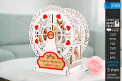 Ferris Wheel Photo Frame Laser Cut Bundle|3D Model|Valentine Product Image 4
