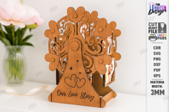 Wooden Ferris Wheel Photo Frame Laser Cut|3D Laser|Love SVG Product Image 1