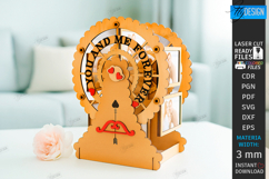 Ferris Wheel Photo Frame Laser Cut Bundle|3D Model|Valentine Product Image 5