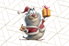 Santa Animal PNG Clipart, Christmas Animal PNG Product Image 2