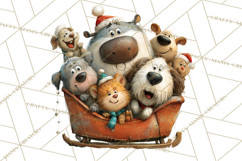 Santa Animal PNG Clipart, Christmas Animal PNG Product Image 5