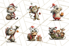 Santa Animal PNG Clipart, Christmas Animal PNG Product Image 7