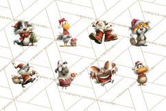 Santa Animal PNG Clipart, Christmas Animal PNG Product Image 6