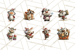 Santa Animal PNG Clipart, Christmas Animal PNG Product Image 5