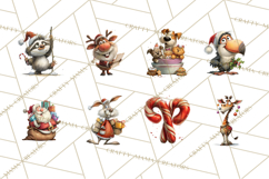 Santa Animal PNG Clipart, Christmas Animal PNG Product Image 2